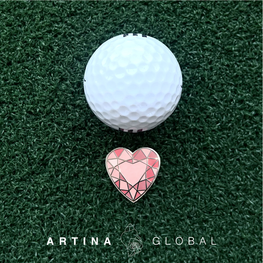 Artina Gem Unique Golf Ball Marker Pink Heart