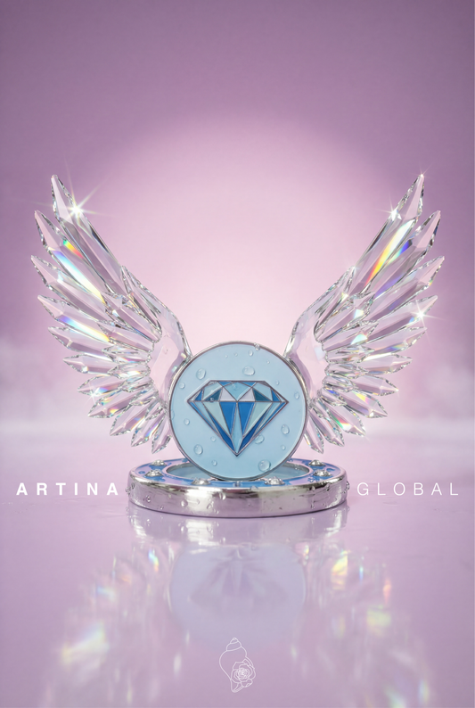 Golf Twin Ball Marker Blue Diamond with Rhinestones