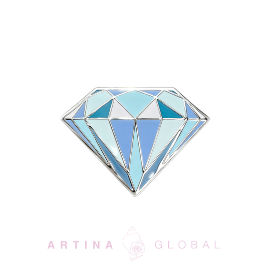 Artina Gem Unique Golf Ball Marker Blue Diamond Cut 