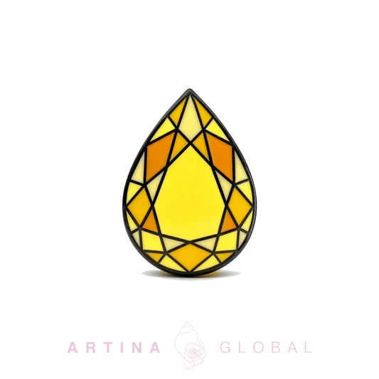 Artina Gem Unique Golf Ball Marker Yellow Pear