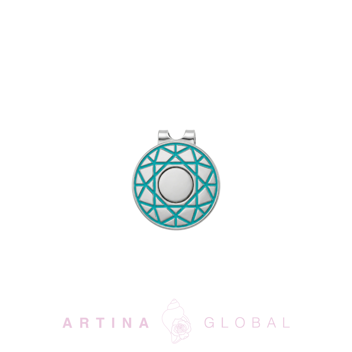 Artina Gem Blue Diamond Magnetic Hat Clip